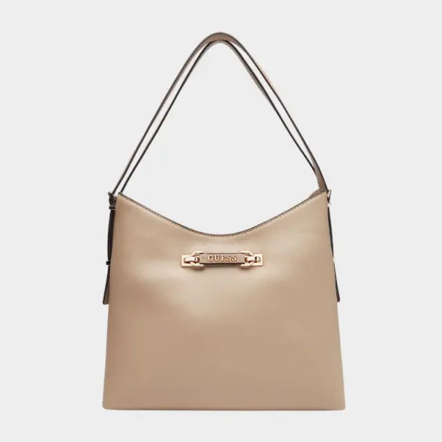 Guess - Γυναικεία Τσάντα Ώμου Lefia Large Hobo HWBG9644020-SIT Μπεζ