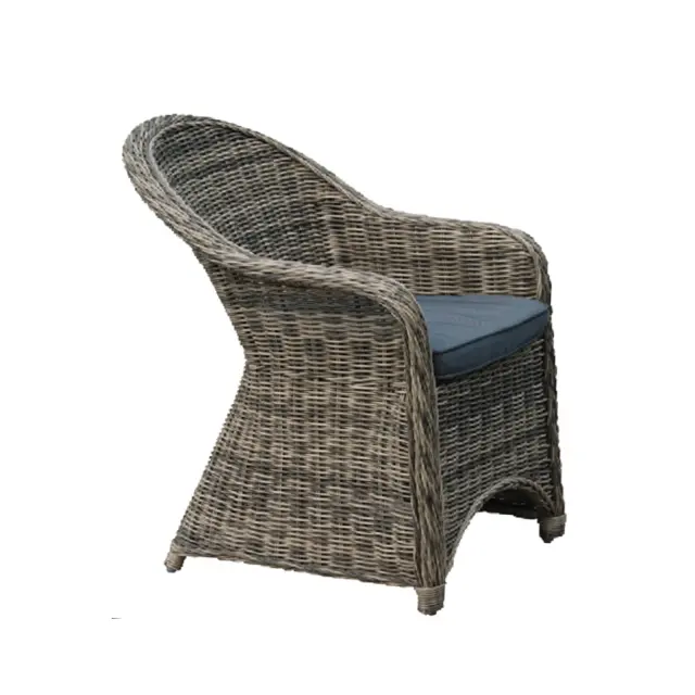 Πολυθρόνα MONTANA Αλουμίνιο/Wicker Καφέ Γκρι 60x72x85cm
