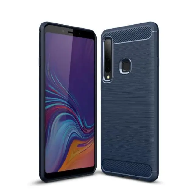Carbon Θήκη Κάλυμμα Πλάτης για Samsung Galaxy A9 2018 Μπλε OEM