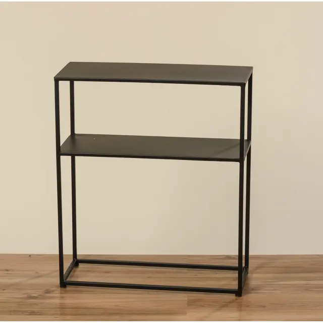Σετ 3 Τραπεζάκια Μαύρο Μέταλλο 23-90x23-26x70-100cm 3