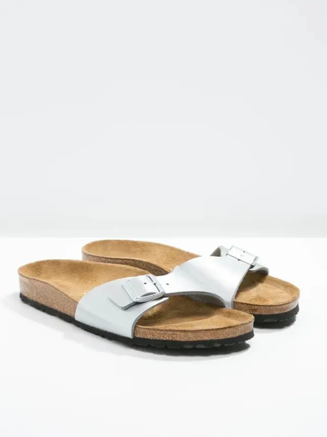 Birkenstock Πέδιλα Γυναικείο Birko-Flor(ανθεκτικό υλικό της Birkenstock-επιτρέπει την επαφή με το νερό) Ασημί BIR/MADRID 040413 SILBER 3