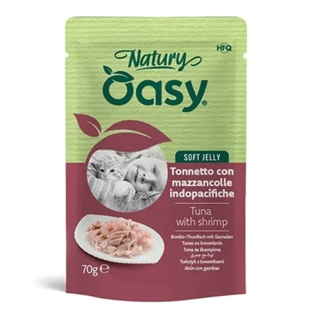 OASY Natury Soft Jelly Tuna with shrimp - wet cat food - 70g