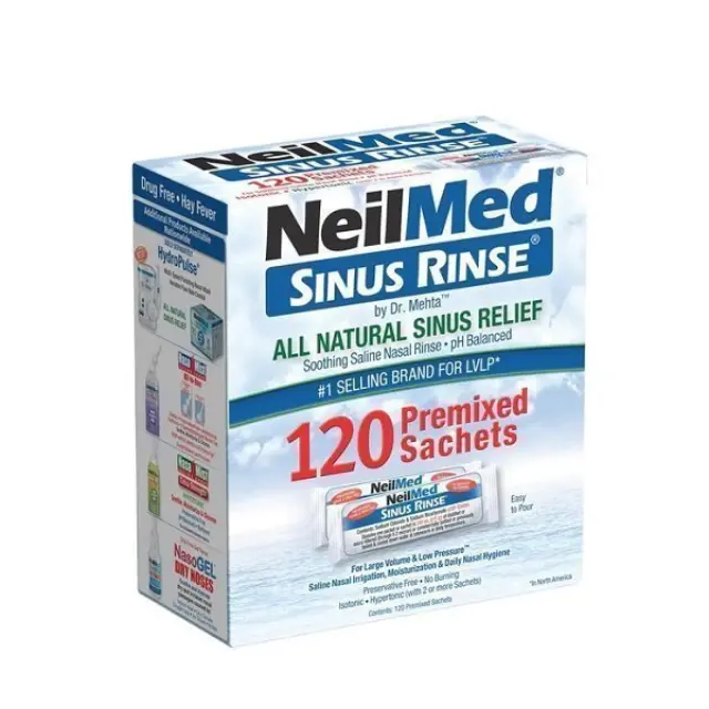 NeilMed Sinus Rinse Φακελάκια Ρινικών Πλύσεων 120pcs
