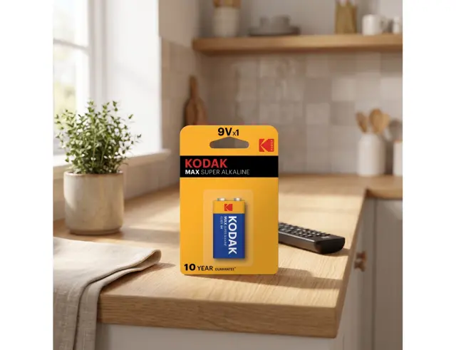 Αλκαλικές μπαταρίες Kodak MAX SUPER - 6LR61 - 9V - 1 τεμάχιο1001565