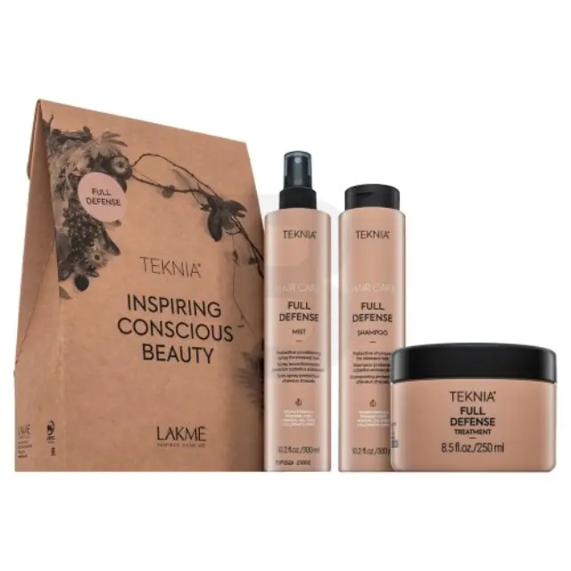 Lakmé Teknia Full Defense Pack set for hair protection and shine 300 ml + 300 ml + 250 ml