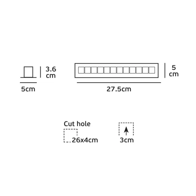 Lines 04267/W/12/W Χωνευτό σταθερό σποτ led 10W 3000K λευκό Άσπρο 2