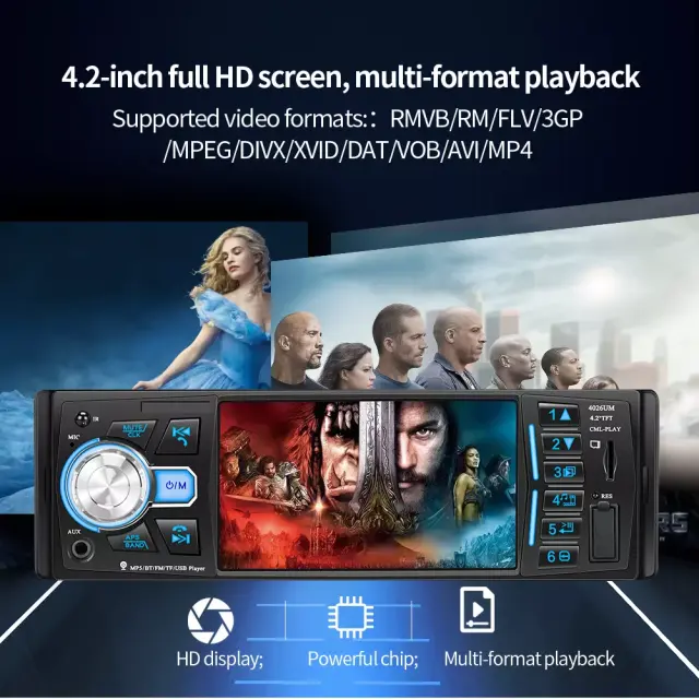 Ηχοσύστημα αυτοκινήτου με οθόνη αφής 7" Universal 2DIN CTC-7801 2