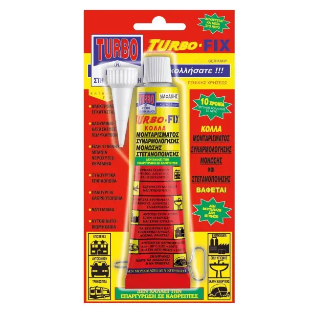 Turbo 98435 - Fix Σφραγιστική Σιλικόνη Διάφανη 80ml