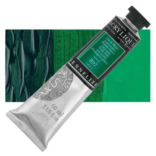 Ακρυλικό Sennelier Extra Fine - 897 Phthalo Green (Yellow Shade) S2 - 60ml