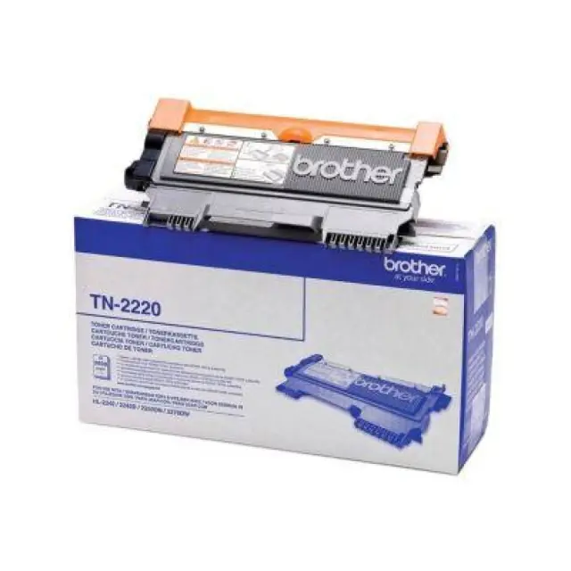 Brother TN-2220 Γνήσιο Toner Laser Εκτυπωτή Μαύρο High Capacity 2600 Σελίδων TN-2220
