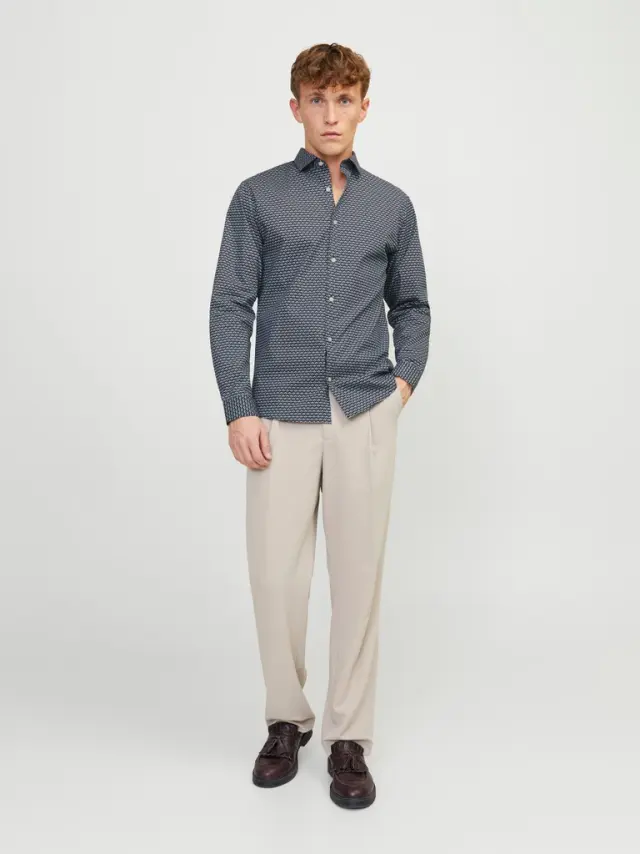 JPRBLABLACKPOOL STRETCH SHIRT LS SS24 SN Night Sky 2