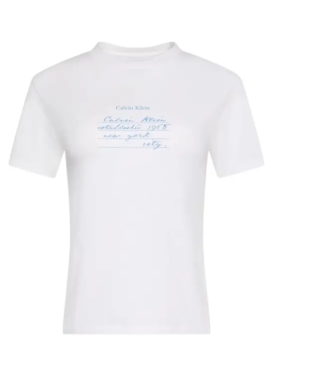 Calvin Klein - Γυναικείο T-Shirt SS Classic Handwriting Logo Tee LV047G800G-YAF Λευκό