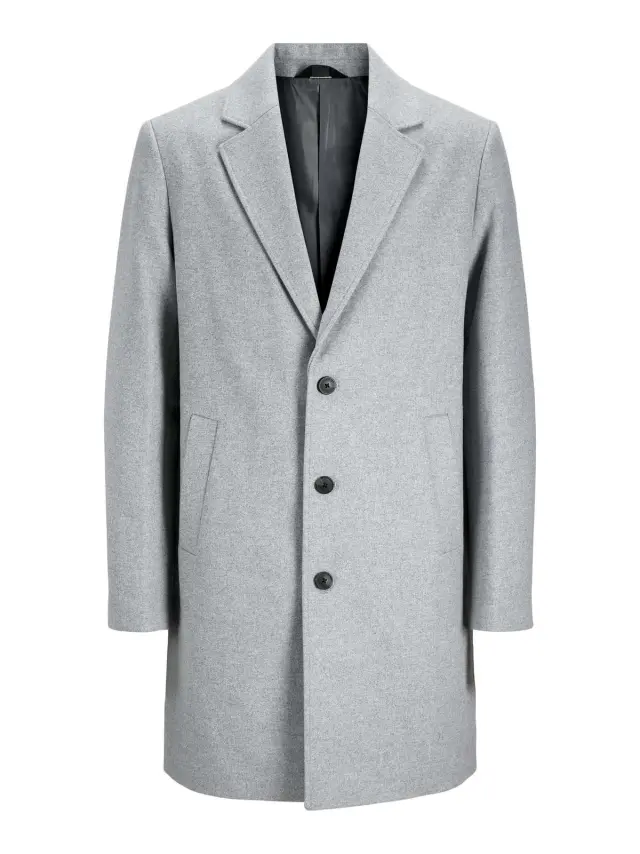 JJEHARRISON WOOL COAT SN Light Grey Melange