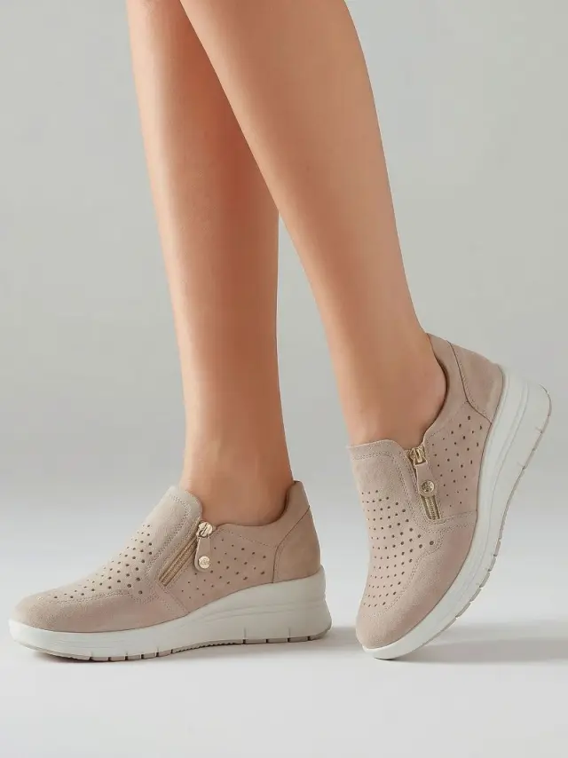 Imac Sneakers Γυναικείο δέρμα Nubuck Μπεζ IMA/105620 VISONE - 40 2
