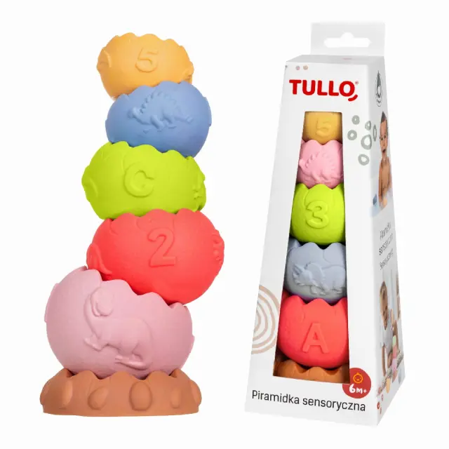 TULLO ΠΑΙΧΝΙΔΙ ΑΙΣΘΗΣΕΩΝ ΠΥΡΑΜΙΔΑ - SENSORY STACKING