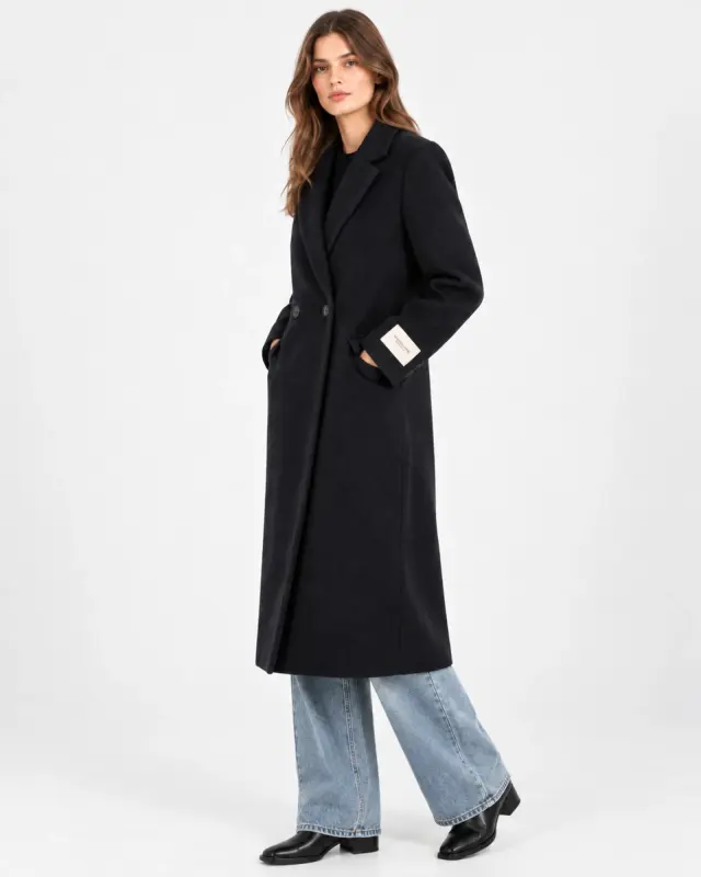 Scotch & Soda 178078-7426 Γυναικείο Μακρύ Μάλλινο Παλτό Black And Night Scotch & Soda 3