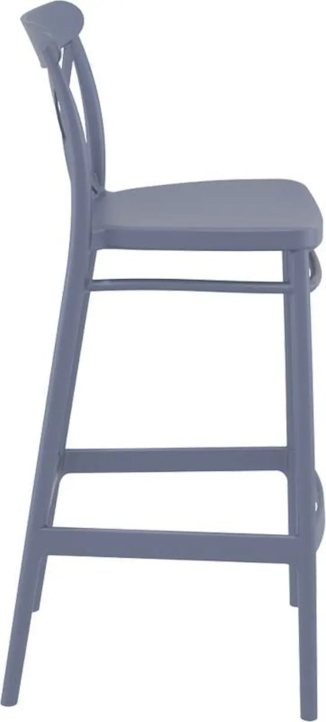 Σκαμπό Bar CROSS Σκούρο Γκρι PP 45x52x106cm 3