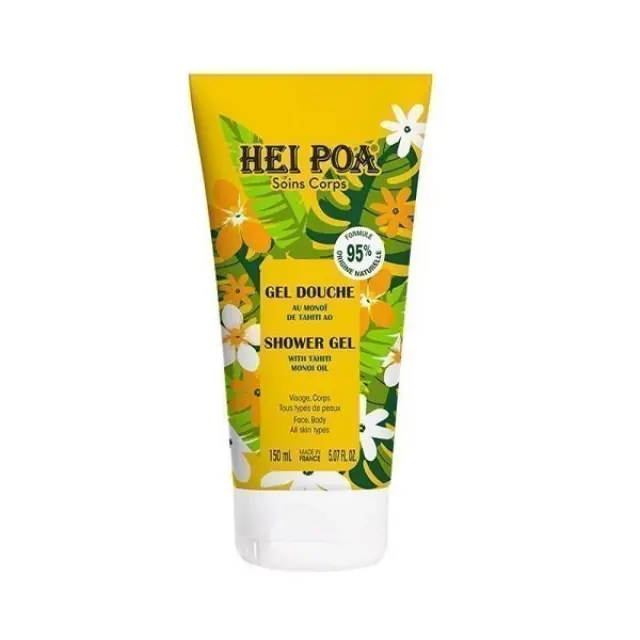 HEI POA FACE & BODY SHOWER GEL MONOI Προϊόν καθαρισμού για το πρόσωπο και το σώμα με λάδι monoi Ταϊτής 150ml