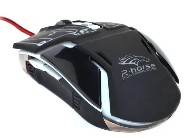 Ενσύρματο Ποντίκι R-horse RH-1990 Robocop Series με 5 Πλήκτρα και 3200 DPI Μαύρο - Γκρί 2
