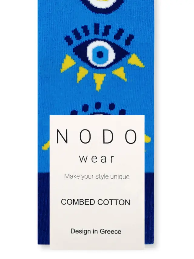 Βαμβακερή Κάλτσα με Σχέδια Blue Eyes NODO 3
