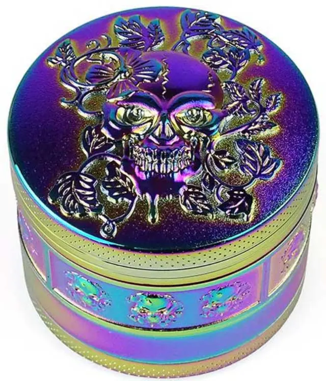 Grinder Τρίφτης Floral Skull 50mm - 4 Parts