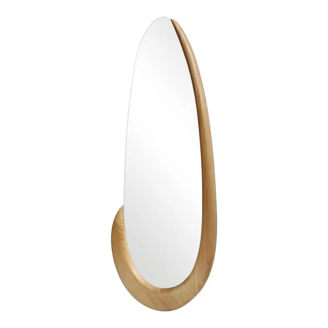 Καθρέπτης οβάλ Marly pakoworld mdf σε φυσική απόχρωση 50.5x4x127εκ 3