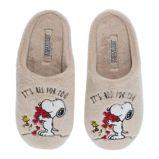 Parex Γυναικείες Παντόφλες Peanuts Snoopy, Χρώμα Μπεζ