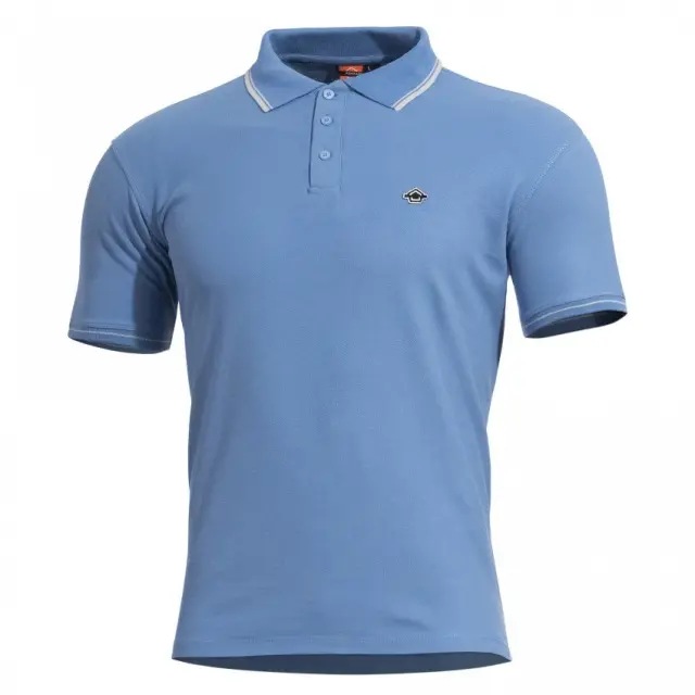 Pentagon Aniketos Stripes Polo Shirt-Μπλουζάκι Κοντομάνικο Polo για Τακτική-Καθημερινή Χρήση - 80-Dawn Blue-Γαλάζιο
