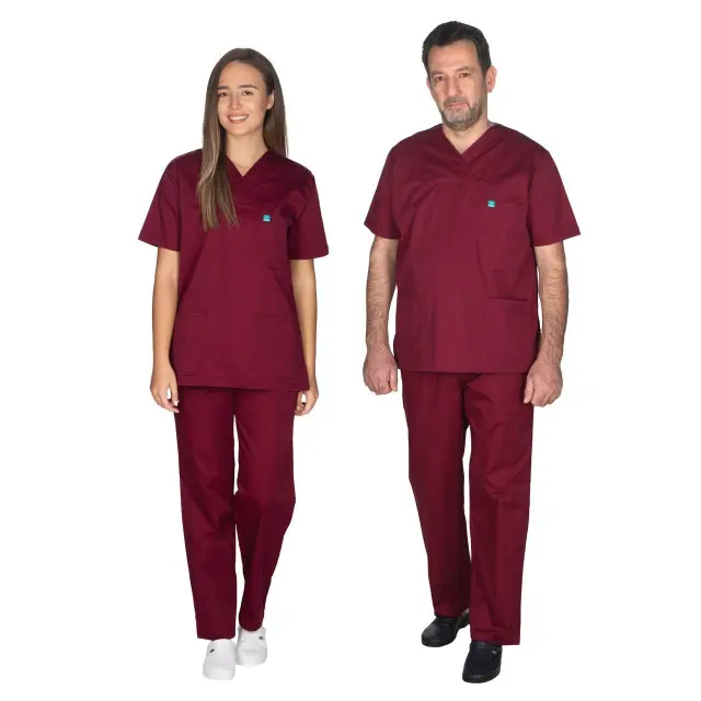 Ιατρική Στολή Unisex – Μπορντώ XXS-8XL - XL