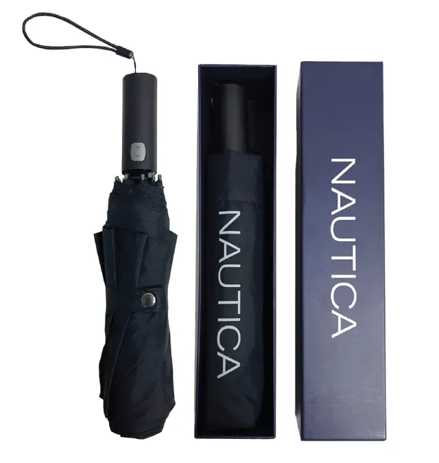 Ομπρέλα NAUTICA 6668 Αντιανεμική Αυτόματη Σπαστή Μαύρο 2