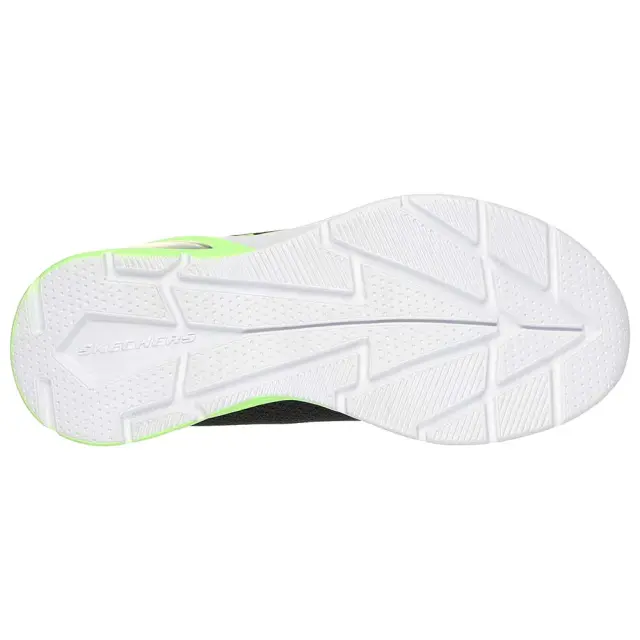 Skechers Microspec Max 2.0 (PS) (403932L-BKLM) - Μαύρο-Λαχανί - 29 3