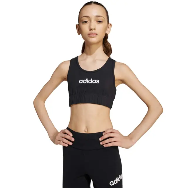 adidas Sportswear Girl's Linear Bra Top Μαύρο - Άσπρο JX3923 (adidas Sportswear) 3