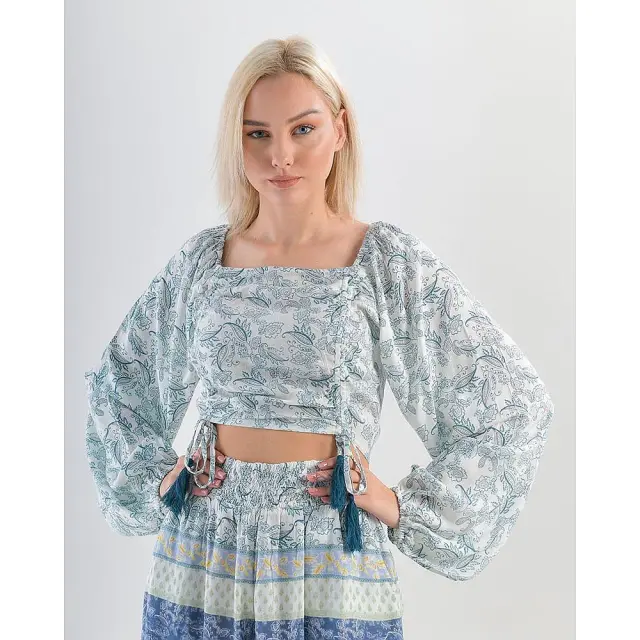 Top Εμπριμέ Λευκό Μέγεθος One Size 5-41-034-0076
