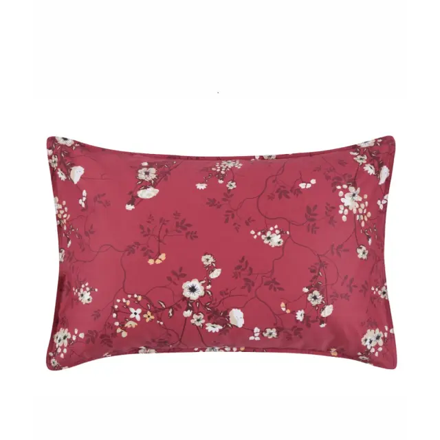 Σετ Μαξιλαροθήκες 2 Τεμαχίων Kentia Ofilia Red- Beige- White 50X70