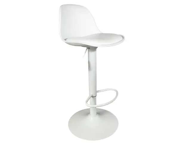 Σκαμπό μπαρ Isak Home Deco Factory με ρυθμιζόμενο ύψος και διαστάσεις 41.5x38x83cm/104cm - White HD6216 2