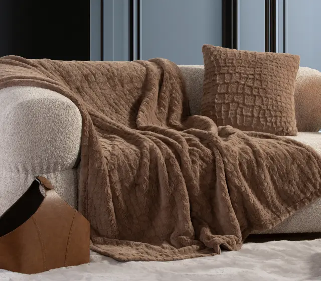 Nef-Nef Homeware Ριχτάρι Mentor 130x180 Mocca