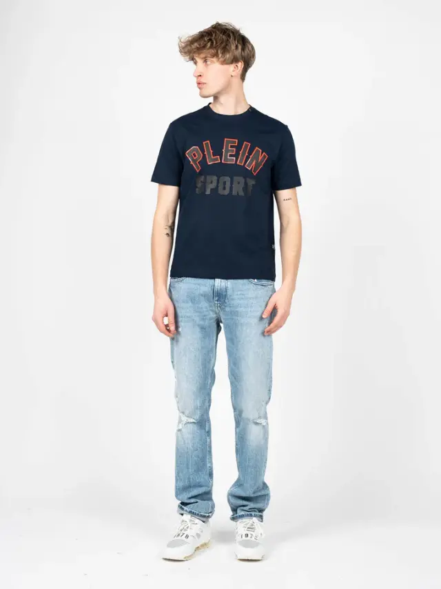 Plein Sport - Ανδρικό T-Shirt Short Sleeve TIPS106-85 Μπλε Ναυτικό