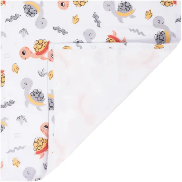 Σελτεδάκι - Πάνα Flannel με Μεμβράνη 75x50cm Turtles 5904506816064 3