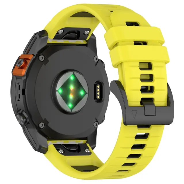 Dual Color Λουράκι για Fenix 3/5x/3hr/5x Plus/6x/6x Pro/7x/8/9 (51mm)-Black/Yellow OEM 2