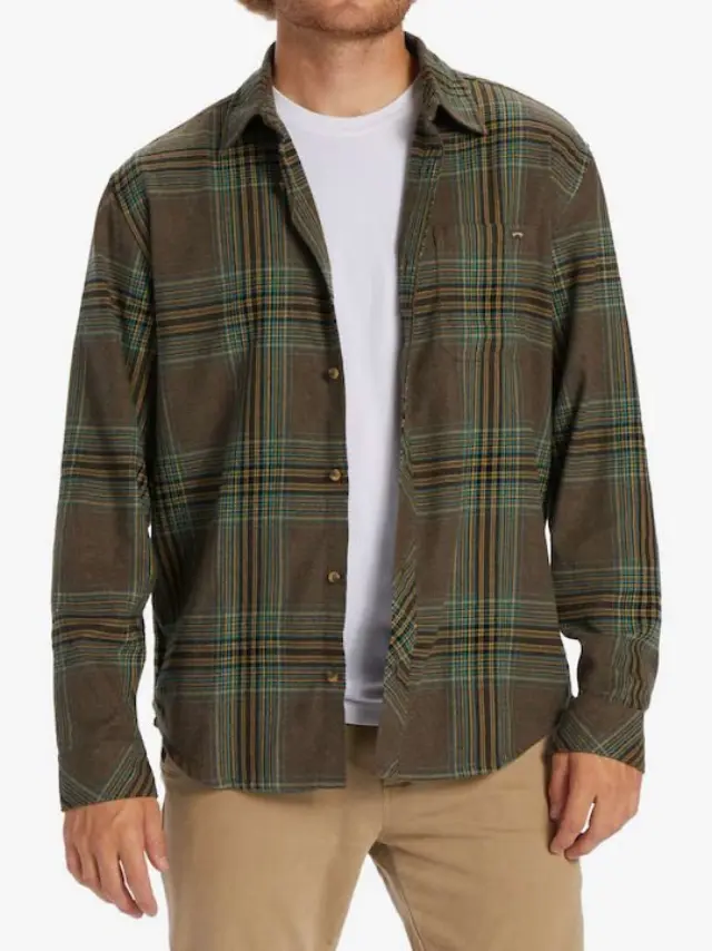 BILLABONG COASTLINE FLANNEL-ΠΟΥΚΑΜΙΣΟ ΑΝΔΡΙΚΟ KHAKI