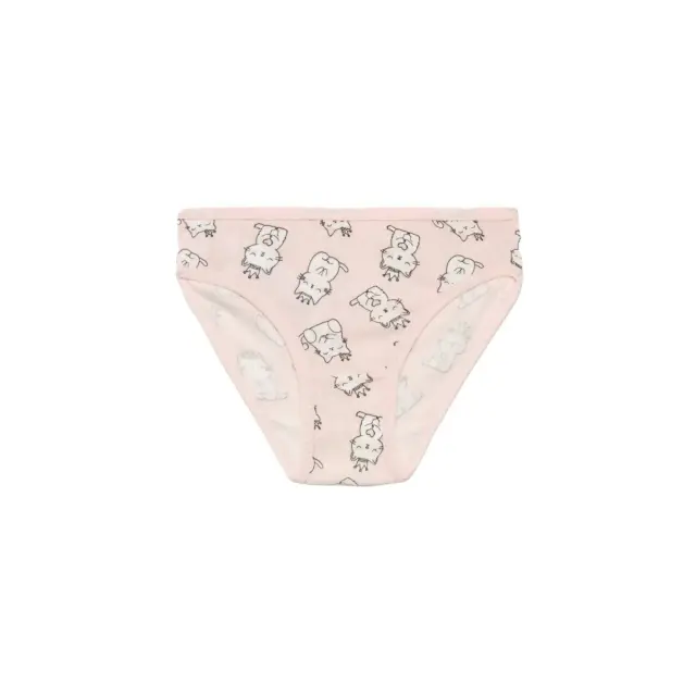 Minerva Παιδικό Slip Κορίτσι Cats, Χρώμα Pink-Ecru Cats - 14 Y