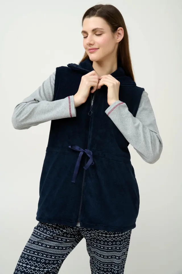 Γυναικείο Γιλέκο Fleece με Φερμουάρ Vamp 23359 RED PORTO 2