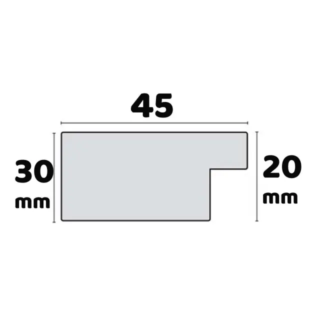 Κορνίζα ξύλινη τοίχου για φωτογραφία χρώμα Μάυρη , τζάμι Ματ (Κ4072-69) 3