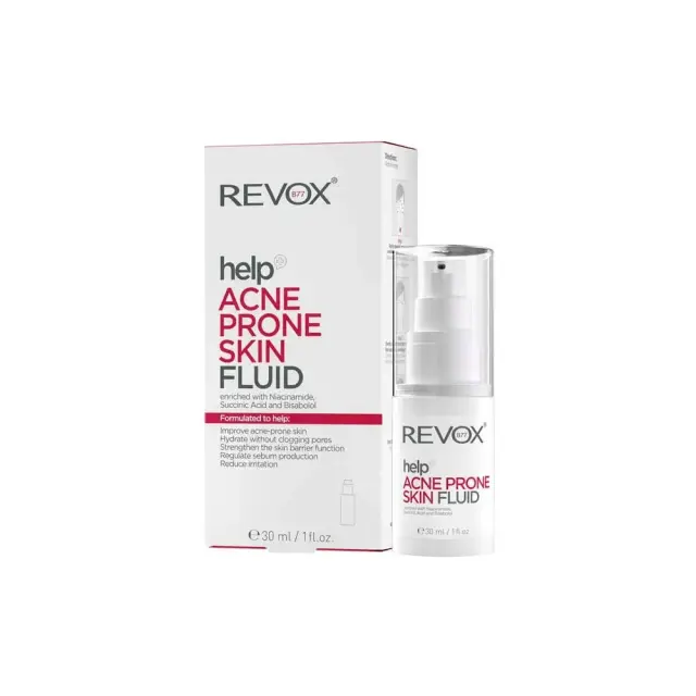 Revox B77 Help Acne Prone Skin Fluid Ενυδατική Κρέμα Προσώπου για Λιπαρή/Μικτή Επιδερμίδα, 30ml