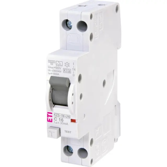 RCBO KZS-1M-UNI 1P+N C16 30mA