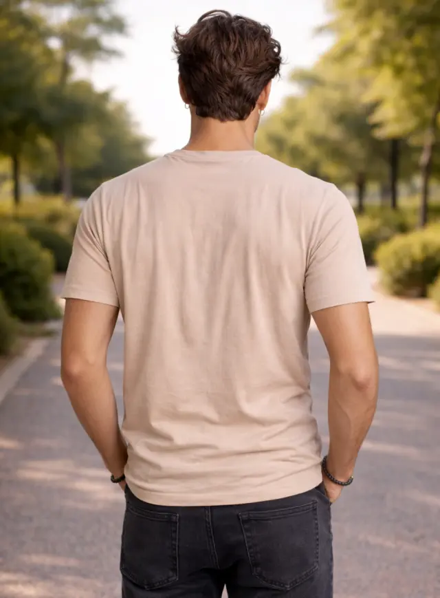 T-shirt Noshame® Μπεζ με τύπωμα Χάρτης - 152616 - XXL 2