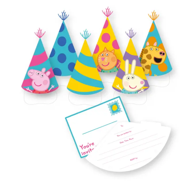 Προσκλήσεις με Φακέλους Peppa Pig / 6 τμχ