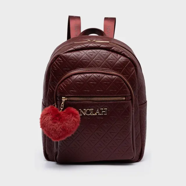 Τσάντα Πλάτης Lion Burgundy Nolah