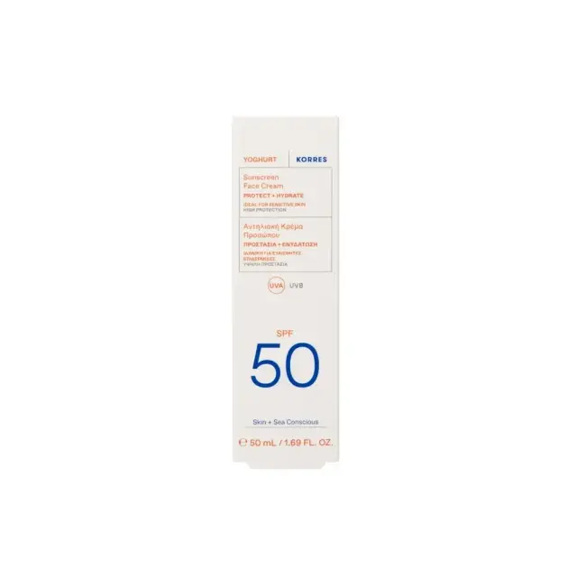 Korres Yoghurt Sunscreen Face Cream Αντηλιακή Κρέμα Προσώπου Mε Γιαούρτι SPF50 50ml