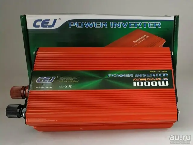 Inverter Αυτοκινήτου CEJ-100OP 1000W για Μετατροπή 12V DC σε 220V AC 2